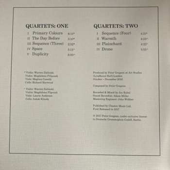 2LP Peter Gregson: Quartets DLX 553960