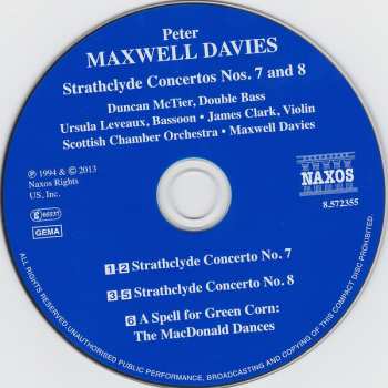 CD Scottish Chamber Orchestra: Strathclyde Concertos Nos. 7 and 8 440500