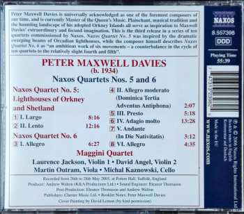 CD Peter Maxwell Davies: Naxos Quartets Nos. 5 And 6 571816