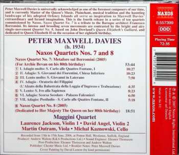 CD Peter Maxwell Davies: Naxos Quartets Nos. 7 And 8 570087