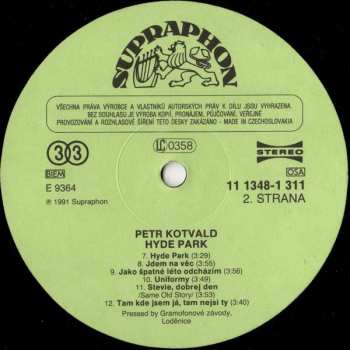 LP Petr Kotvald: Hyde Park 428233