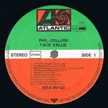 LP Phil Collins: Face Value 603291