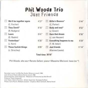 CD Phil Woods Trio: Just Friends 645730