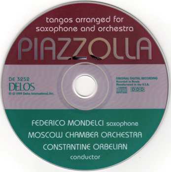 CD Astor Piazzolla: Tangos Arranged For Saxophone And Orchestra 627222