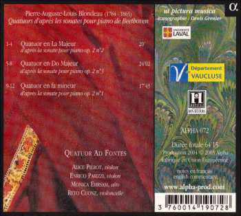 CD Pierre-Auguste-Louis Blondeau: Quatuors D'après Les Sonates Pour Piano De Beethoven 628793