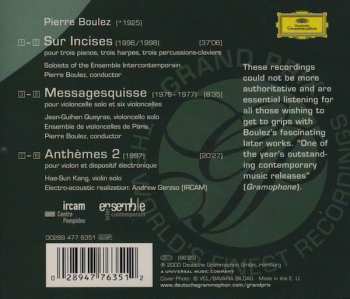 CD Pierre Boulez: Sur Incises / Messagesquisse / Anthèmes 2 45401