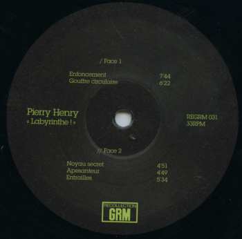 2LP Pierre Henry: Labyrinthe ! 646572