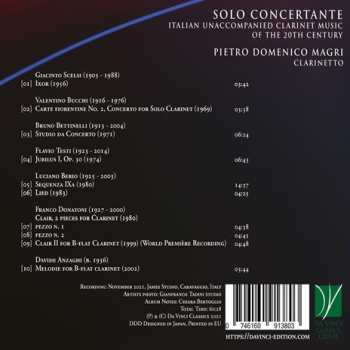 CD Pietro Domenico Magri: Solo Concertante: Italian Unaccompanied Clarinet Music Of The 20th Century 574091