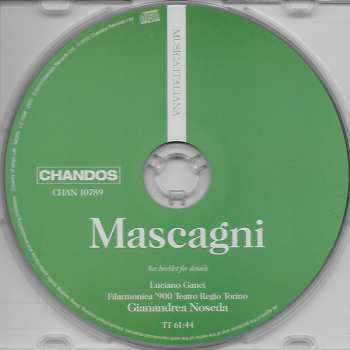 CD Pietro Mascagni: In Concert Includes Premiere Recordings 321680