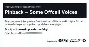 LP Pinback: Some Offcell Voices 563935