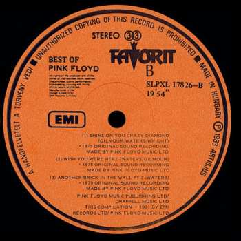 LP Pink Floyd: Best Of Pink Floyd 628845