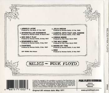 CD Pink Floyd: Relics DIGI 583230