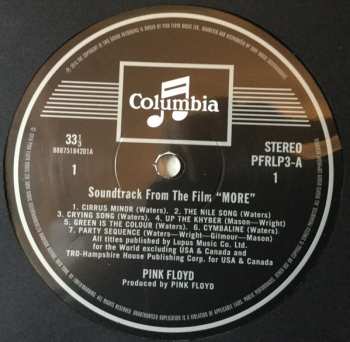 LP Pink Floyd: Soundtrack From The Film "More" 589829