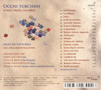 CD Pino de Vittorio: Occhi Turchini: Songs From Calabria 565867