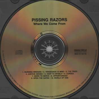 CD Pissing Razors: Where We Come From LTD | NUM | DIGI 40185