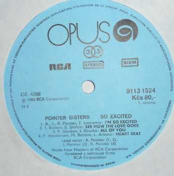 LP Pointer Sisters: So Excited 596421