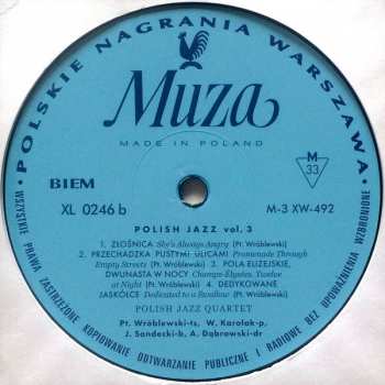 LP Polish Jazz Quartet: Polish Jazz Quartet 48720