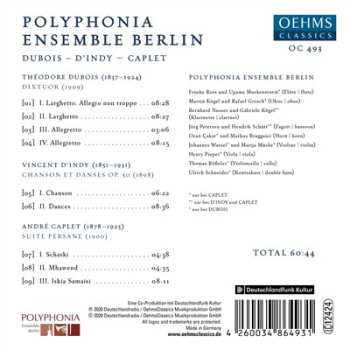 CD Polyphonia Ensemble Berlin: Dubois • D’Indy • Caplet 615637