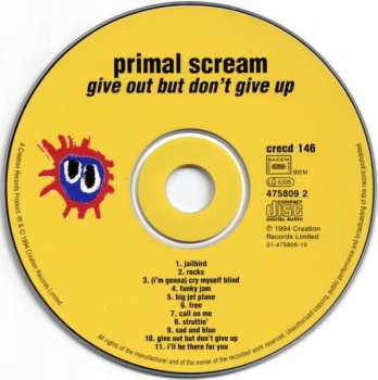 CD Primal Scream: Give Out But Don't Give Up 544217