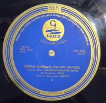 EP Pro Arte Antiqua: Recital souboru (10") 279908