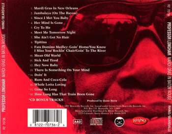 CD Professor Longhair: Mardi Gras In Baton Rouge 611924