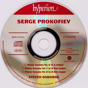 CD Sergei Prokofiev: Piano Sonatas Nos 6, 7 & 8 558999