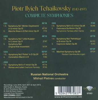 7CD/Box Set Pyotr Ilyich Tchaikovsky: Complete Symphonies 600884