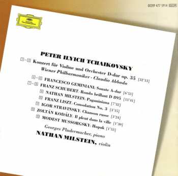 CD Pyotr Ilyich Tchaikovsky: Violin Concerto • Encores By Gemini, Schubert, Liszt, Stravinsky, Mussorgsky 93871