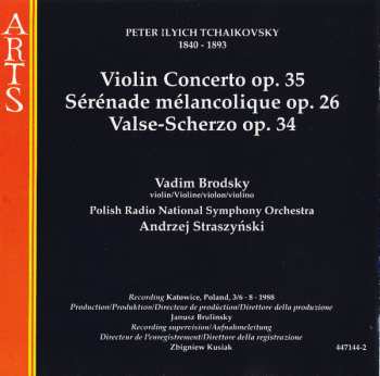 CD Pyotr Ilyich Tchaikovsky: Violin Concerto Op.35, Serenade Melancolique Op.26, Valse-Scherzo Op.34 601101