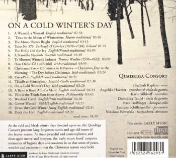 CD Quadriga Consort: On A Cold Winter's Day (Early Christmas Music And Carols From The British Isles) 643047