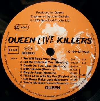 2LP Queen: Live Killers 491379