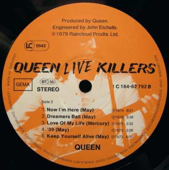 2LP Queen: Live Killers 491379