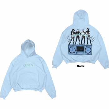 Merch Queen: Queen Unisex Pullover Hoodie: Radio Ga Ga (back Print) (small) S