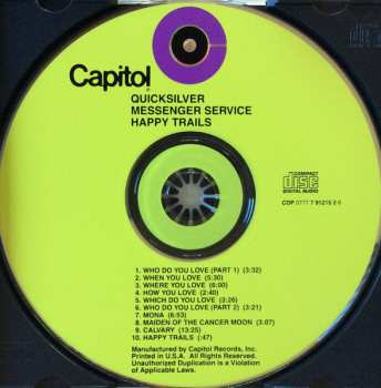 CD Quicksilver Messenger Service: Happy Trails 603786