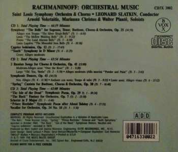 3CD Sergei Vasilyevich Rachmaninoff: Orchestral Music 555622