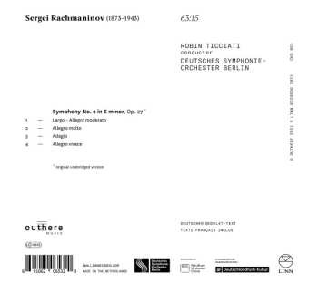 CD Sergei Vasilyevich Rachmaninoff: Symphony No. 2 648137