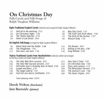 CD Ralph Vaughan Williams: On Christmas Day (Folk-Carols And Folk-Songs Arranged By Ralph Vaughan Williams) 369257