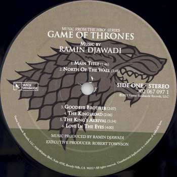 2LP Ramin Djawadi: Game Of Thrones (Music From The HBO Series) LTD 75062