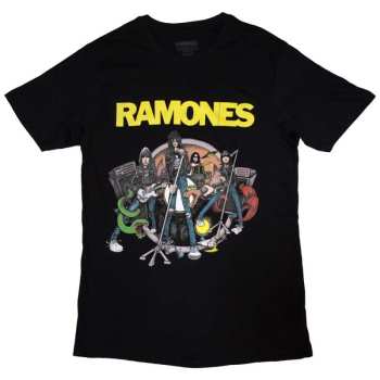 Merch Ramones: Ramones Unisex T-shirt: Cartoon Band (small) S