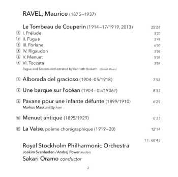 SACD Maurice Ravel: La Valse: Alborada Del Gracioso • Le Tombeau De Couperin • Pavane • Une Barque Sur l'Océan • Menuet Antique 552520