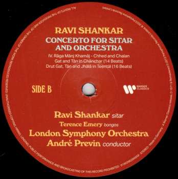 LP The London Symphony Orchestra: Concerto For Sitar & Orchestra 564512