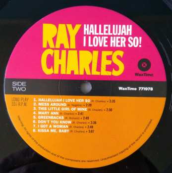 LP Ray Charles: Hallelujah I Love Her So! LTD 616533