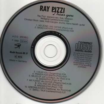 CD Ray Pizzi: I Hear You 643279