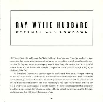 CD Ray Wylie Hubbard: Eternal And Lowdown 566137