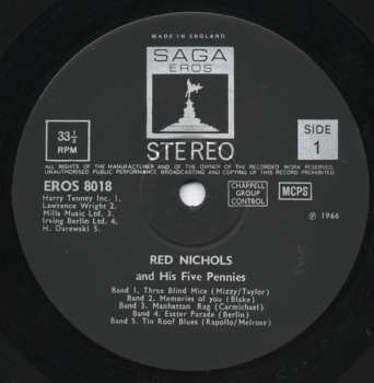 LP Red Nichols And His Five Pennies: Red Nichols And His Five Pennies 650507