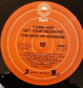 2LP Redbone: Come And Get Your Redbone The Best Of Redbone 620739