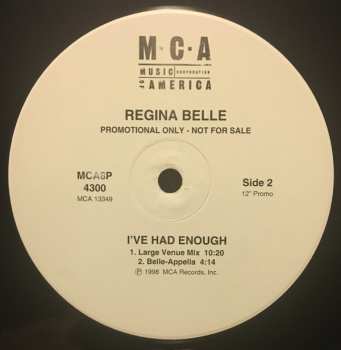 LP Regina Belle: I've Had Enough (Hex Hector Mixes) 564588