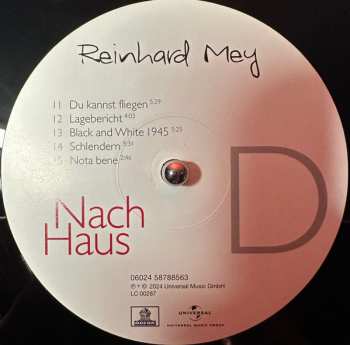 2LP Reinhard Mey: Nach Haus LTD 562598