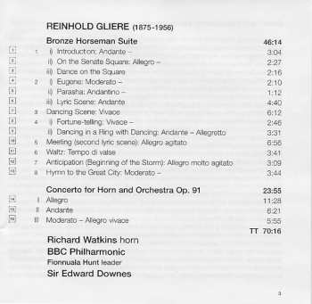 CD Reinhold Gliere: Bronze Horseman Suite - Horn Concerto 282781