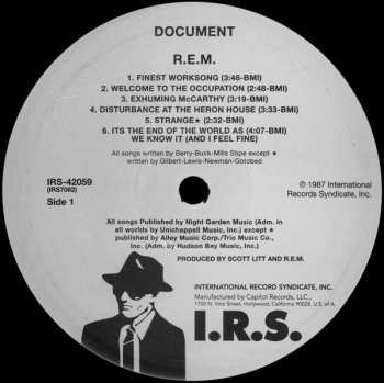 LP R.E.M.: Document LTD 605412